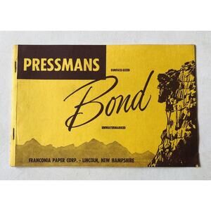 Vintage Franconia Paper Samples Old Man of The Mountain New Hampshire Pressmans